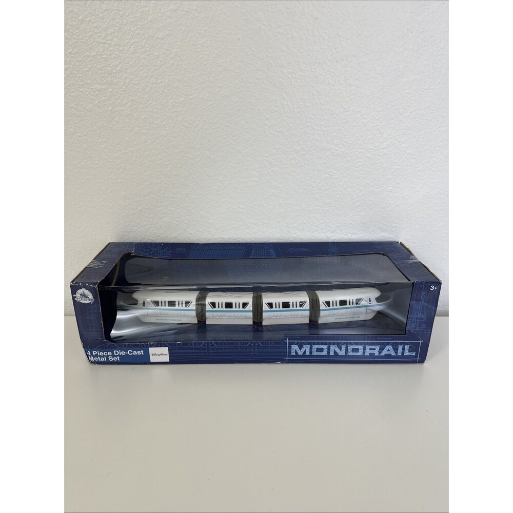 Disney Parks Monorail Set Die-Cast Vehicle Blue Stripe New In Box Magic Kingdom